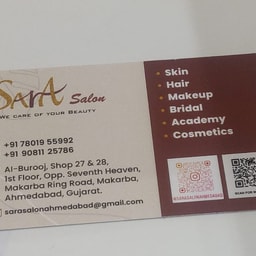 Sara Salon | Beauty Parlour service & Beauty Salon In Ahmedabad | Bridal Service | Makeup service In Ahmedabad